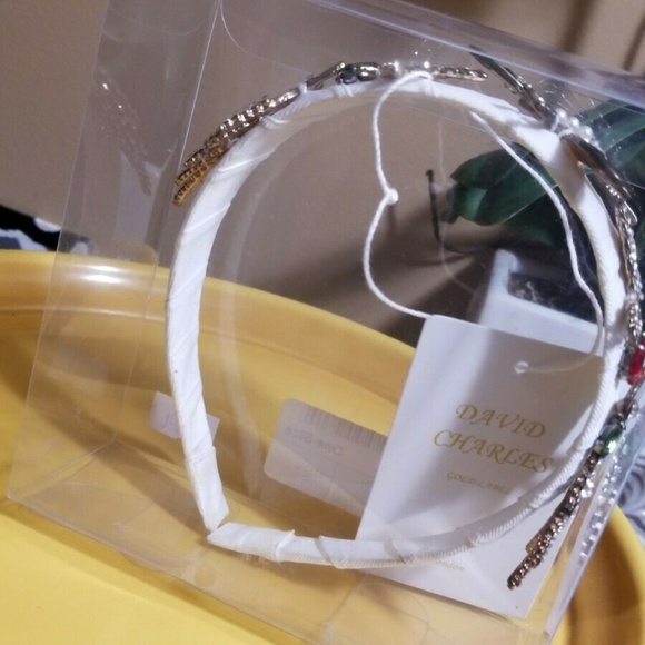 David Charles Girls Enamel & Pearl Dragonfly Headband Jewled - Picture 9 of 14